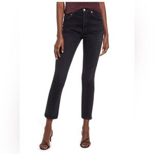 Agolde Riley High waist crop straight leg jeans